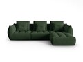 Coltar modular reversibil 2 locuri, Bloom-86, Micadoni Home, 332x216x95 cm, tesatura structurata, verde muschi