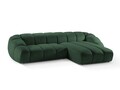 Coltar dreapta 4 locuri, Diana-192, Micadoni Home, 334x182x72 cm, catifea structurata, verde