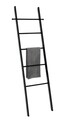 Suport pentru prosoape de baie, Wenko, Ladder Loft, 33 x 170 x 43 cm, bambus, negru