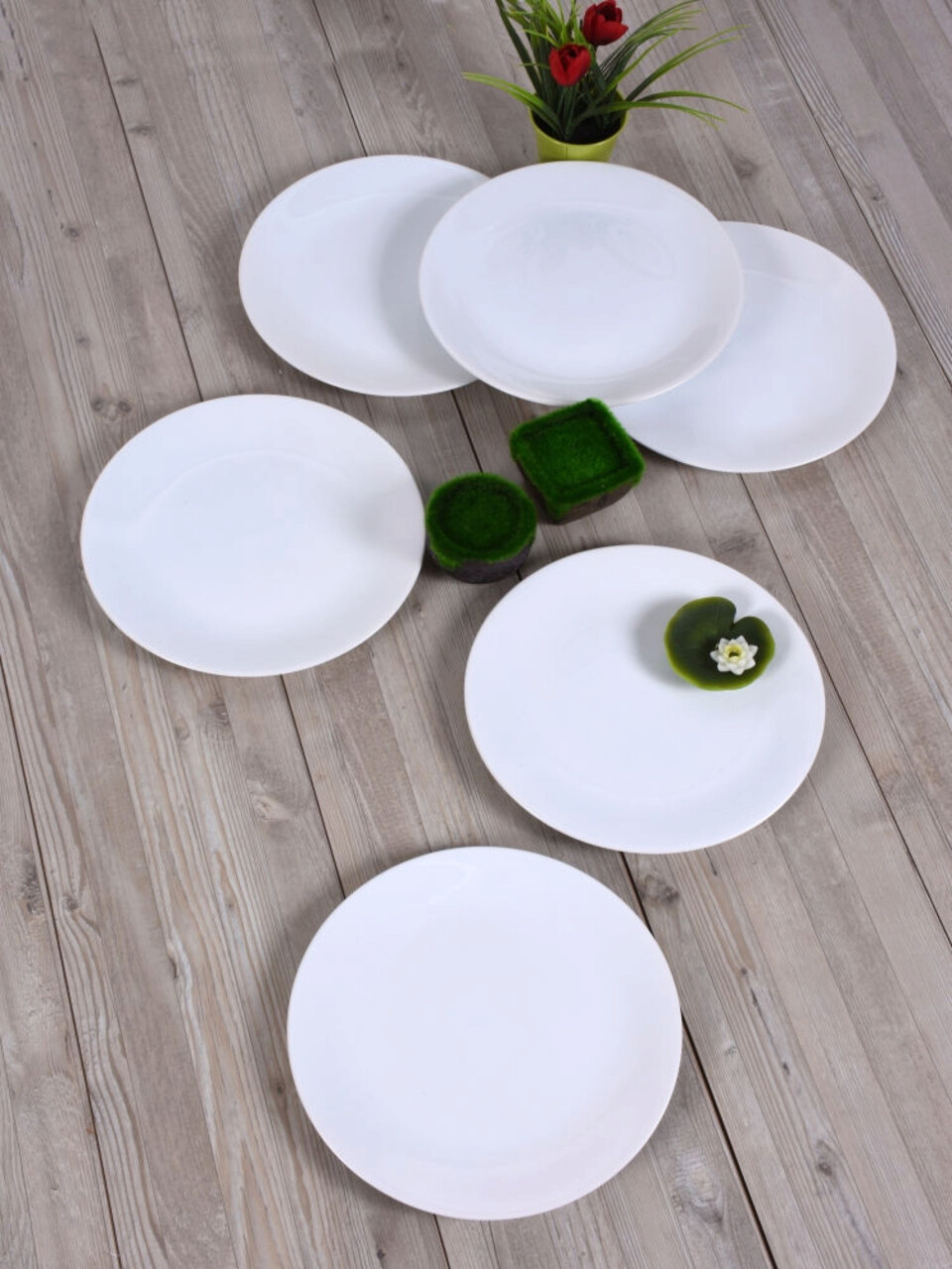 Set Platouri Pentru Servire, Keramika, 275KRM1346, Ceramica, Alb