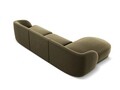 Coltar stanga 4 locuri, Miley, Micadoni Home, BL, 259x155x74 cm, catifea, verde