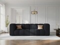 Canapea 3 locuri, Lupine, Micadoni Home, BL, 228x87x70 cm, poliester chenille, negru