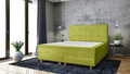 Pat matrimonial, Stockholm, Dots E, 160x200 cm, saltea tip Pocket, topper memory, Verde