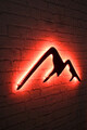 Decoratiune luminoasa LED, Mountain, MDF, 60 LED-uri, Rosu