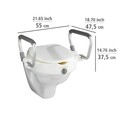 Capac de toaleta cu suporturi pentru brate, Wenko, Armrest, 55 x 47.5 x 37.5 cm, plastic/aluminiu, alb