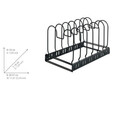 Suport pentur tigai si capace, Wenko, Extendable, 30-57 x 18 x 18 cm, metal, negru