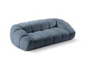 Canapea 3 locuri, Diana-192, Micadoni Home, 254x114x72 cm, catifea structurata, albastru jeans