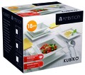 Serviciu de masa 18 piese Kubiko, Ambition, portelan, alb