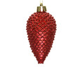 Set 6 globuri Pinecone Red, Decoris, plastic, rosu