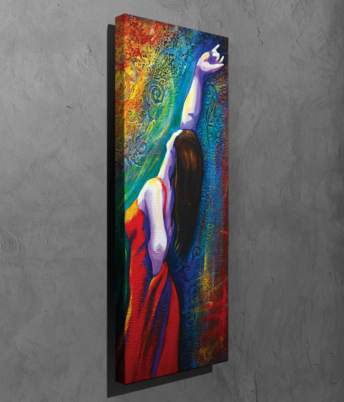 Tablou decorativ, PC217, Canvas, Lemn, Multicolor