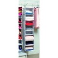 Organizator pentru dulap Evie, iDesign, 5-8 rafturi, 30.5x30.5x137 cm, gri