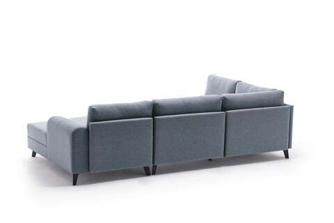 Coltar extensibil Belen, Balcab Home, 300x78x80 cm, lemn, albastru