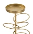 Suport pentru lumanare Rings, Mauro Ferretti, 14x13x50.5 cm, fier, auriu