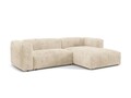 Coltar modular dreapta 2 locuri, Martina-212, Micadoni Home, 283x176x75 cm, velur, bej deschis