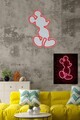 Decoratiune luminoasa LED, Mickey Mouse,  Benzi flexibile de neon, DC 12 V, Rosu