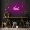 Lampa de perete Ice-Skate, Neon Graph, 25x22x2 cm, roz