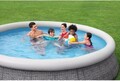 Piscina gonflabila Bestway Fast Set 57445 cu pompa de filtrare, 366x76 cm, PVC, gri