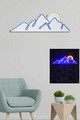 Decoratiune luminoasa LED, Mountain, Benzi flexibile de neon, DC 12 V, Albastru/Galben