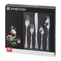 Set tacamuri pentru 6 persoane, 30 piese Bubble, Ambition, inox, argintiu