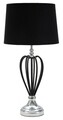 Lampa de masa Darkly Silver, Mauro Ferretti, 1 x E27, 40W, fier/poliester, negru/argintiu