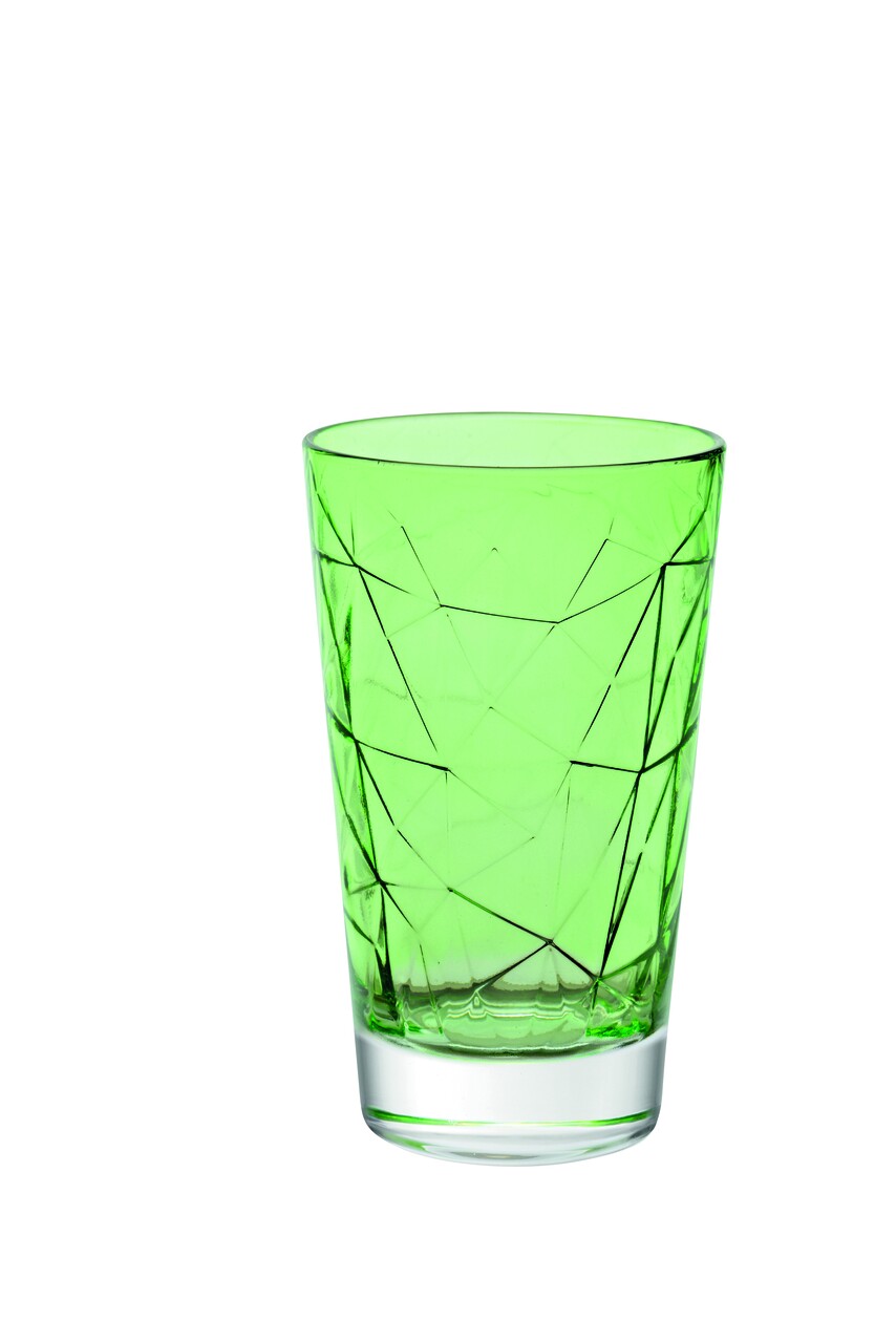 Set 6 pahare diverse bauturi, Vidivi, Dolomiti, 420 ml, sticla, verde