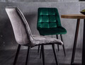 Scaun Chic Velvet, Signal, 51x44x89 cm, catifea/otel, verde/negru