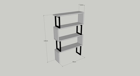 Biblioteca Ceylan, Kalune Design, 80x22x128 cm, maro