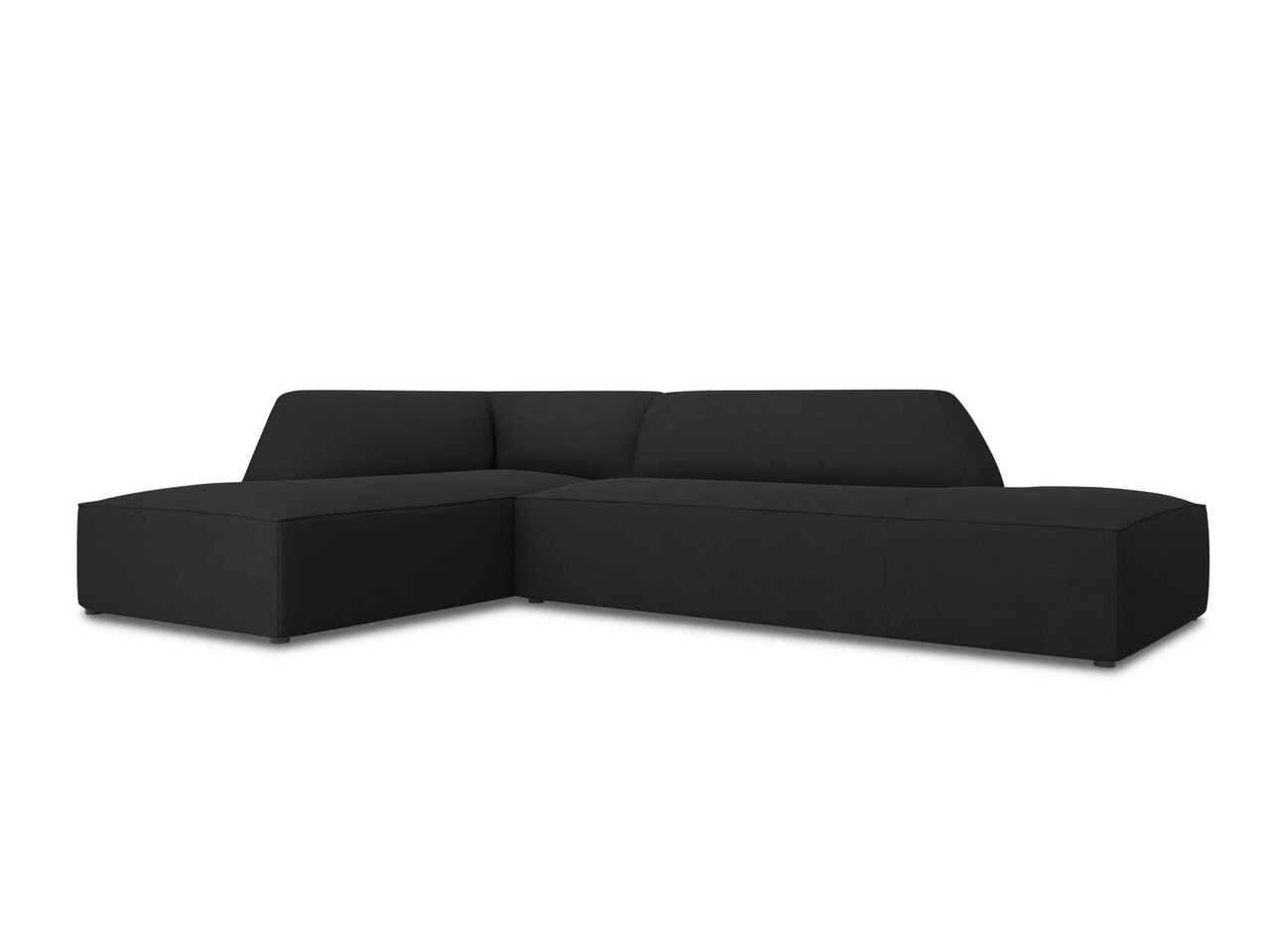 Coltar stanga 4 locuri, Ruby, Micadoni Home, BL, fara cotiera, 273x180x69 cm, poliester, negru - 1 | YEO