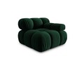 Modul canapea dreapta 1 loc, Bellis, Micadoni Home, BL, 94x94x63 cm, catifea, verde bottle