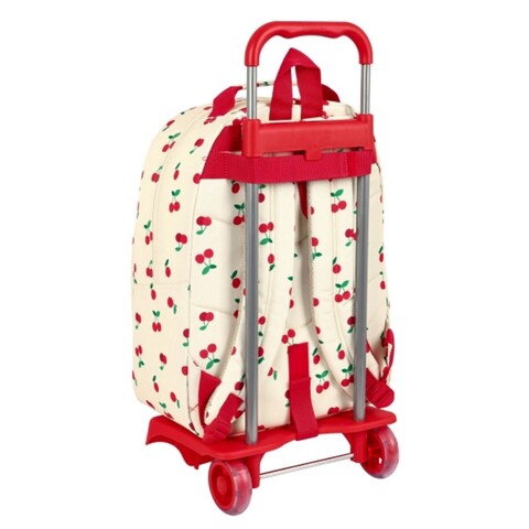 Rucsac cu roti, Safta, Cherry, 32 x 42 x 15 cm, poliester/polipropilena/otel, multicolor