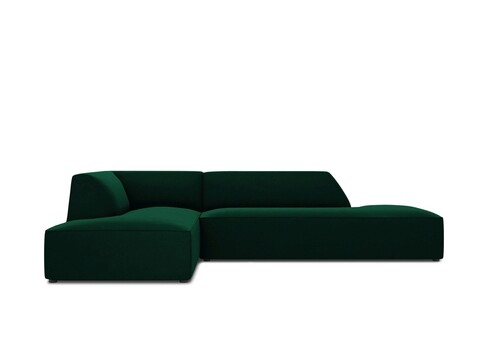 Coltar stanga 4 locuri, Ruby, Micadoni Home, BL, fara cotiera, 273x180x69 cm, catifea, verde bottle