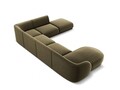 Coltar panoramic dreapta 6 locuri, Miley, Micadoni Home, BL, 327x245x74 cm, catifea, verde