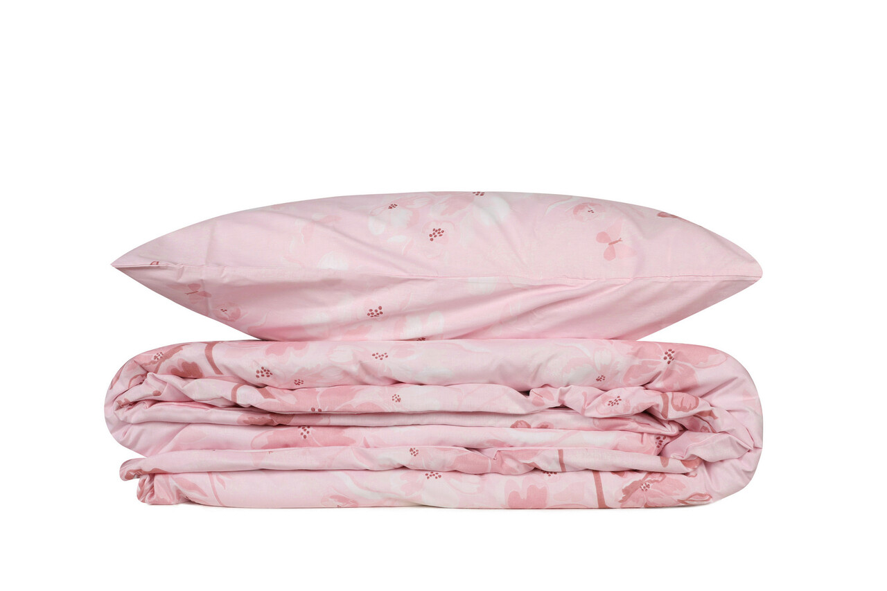 Lenjerie de pat pentru o persoana (FR), Elena - Pink, Pearl Home, Bumbac Ranforce - 1 | YEO