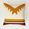 Husa de perna, Sardes Punch Pillow Cover, 43x43 cm, Material: 20% in, 80% poliester, Muștar / Roșu / Gri închis