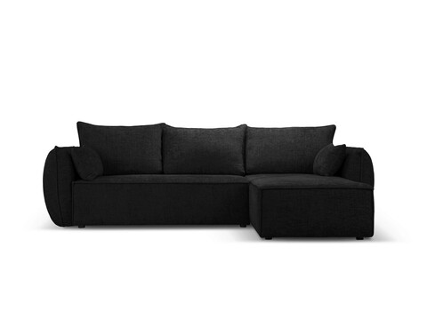 Coltar extensibil dreapta 4 locuri, Kaelle, Micadoni Home, BL, 252x165x87 cm, poliester chenille, negru