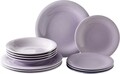 Set de masa 12 piese, Like Villeroy & Boch, Color Loop Blueblossom, portelan premium, mov