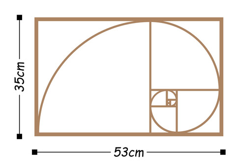 Decoratiune de perete, Golden Ratıo, Metal, Dimensiune: 53 x 35 cm, Cupru