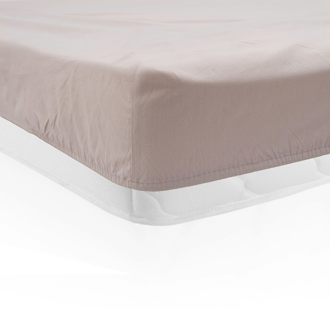 Cearceaf de pat cu elastic Heinner Home, 140x200 cm, bumbac, crem