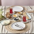 Set de mic dejun, Karaca, 216KRC1255, 100% PORCELAN / , Placă de serviciu: 21,5 x 21,5 cm (6 bucăți), Multicolor