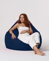 Fotoliu puf, Bean Bag, Ferndale Premium XXL, 115 x 130 cm, poliester impermeabil, albastru inchis