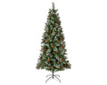 Brad de Craciun Ipswich Pine Snowy, Decoris, 882 varfuri, 112x210 cm, verde