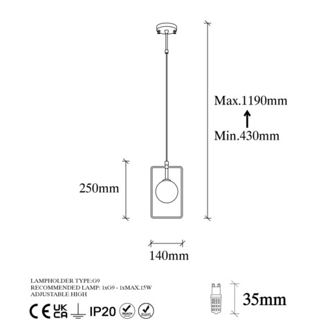 Lustra, Fulgor, 942FLG1124, Metal, Alb/Negru