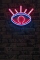 Decoratiune luminoasa LED, Evil Eye, Benzi flexibile de neon, DC 12 V, Roz / Albastru