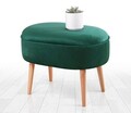 Taburet, Fluffe, 209FLF1203, Catifea, Verde