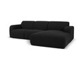 Coltar dreapta 4 locuri, Molino-101, Micadoni Home, 250x170x72 cm, tesatura boucle, negru