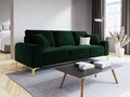 Canapea, Madara, Mazzini Sofas, 4 locuri, gold legs, 237x102x90 cm, catifea, verde bottle