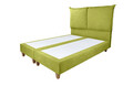 Pat matrimonial, Stockholm, Pillows E, 160x200 cm, saltea tip Pocket, topper memory, Verde