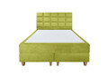 Pat matrimonial, Stockholm, Cubic E, 140x200 cm, saltea tip Pocket, topper memory, Verde