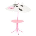 Set mobilier de gradina pentru copii, 4 piese, Cow, roz