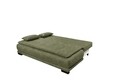 Canapea extensibila, Sophie, Brego 77 Olive, 3 locuri, 208 x 93 x 105 cm, PAL/lemn/poliester, olive